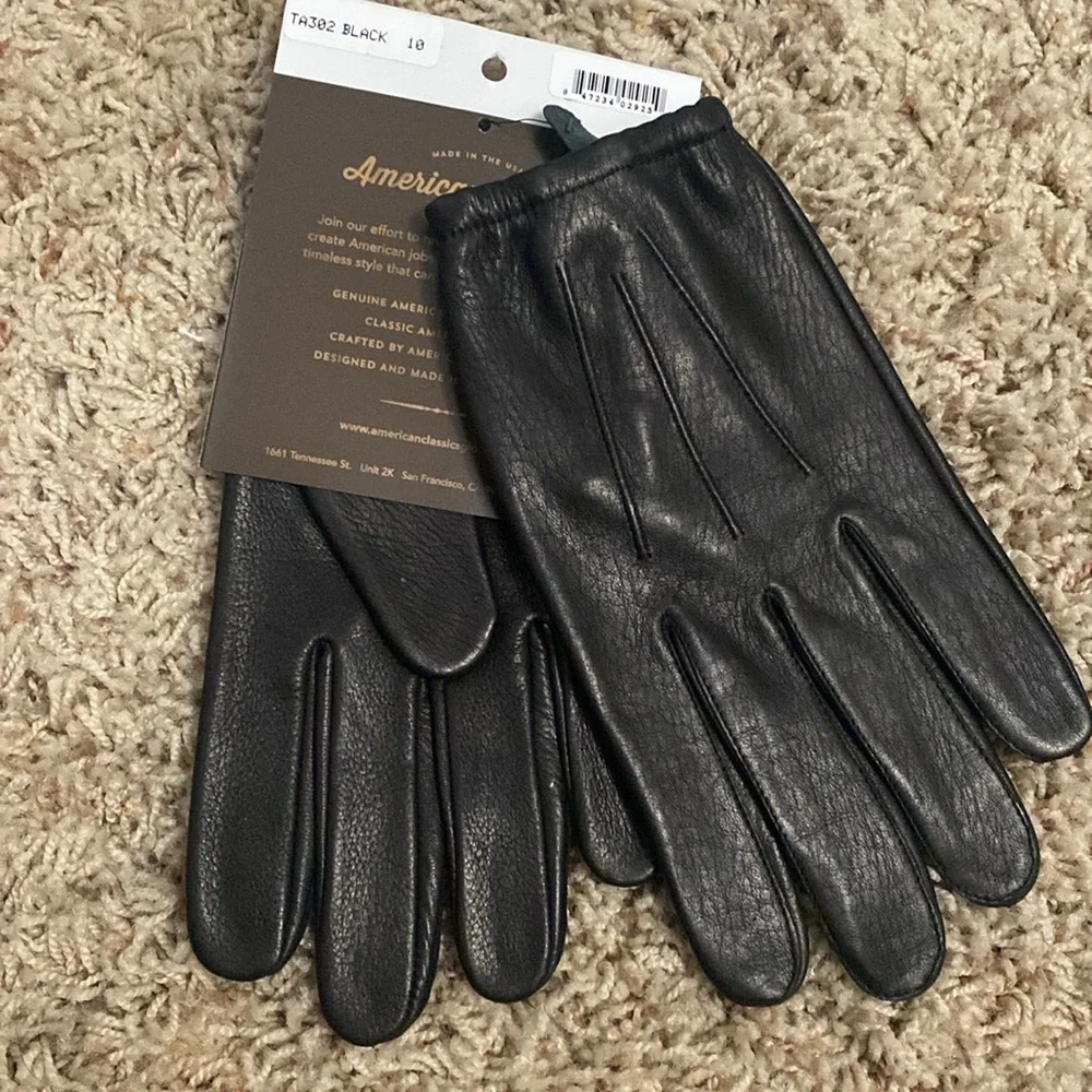 American Classics by Pratt & Hart Mens Leather Gloves Size 10 - Picture 5 of 5